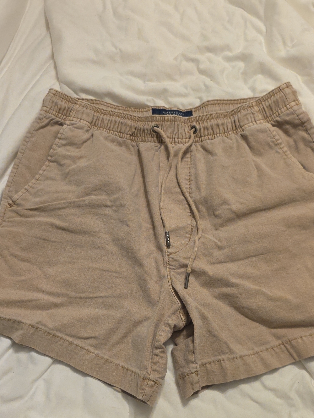 American Eagle Outfitters Men's Tan Drawstring Athletic Shorts